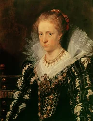 Porträt von Jacqueline van Caestre, Ehefrau von Jean-Charles de Cordes